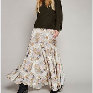 Free people mandala Floral Maxi Skirt